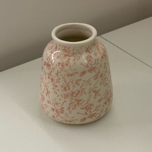 Floral Ceramic Vase - Cream and Pink